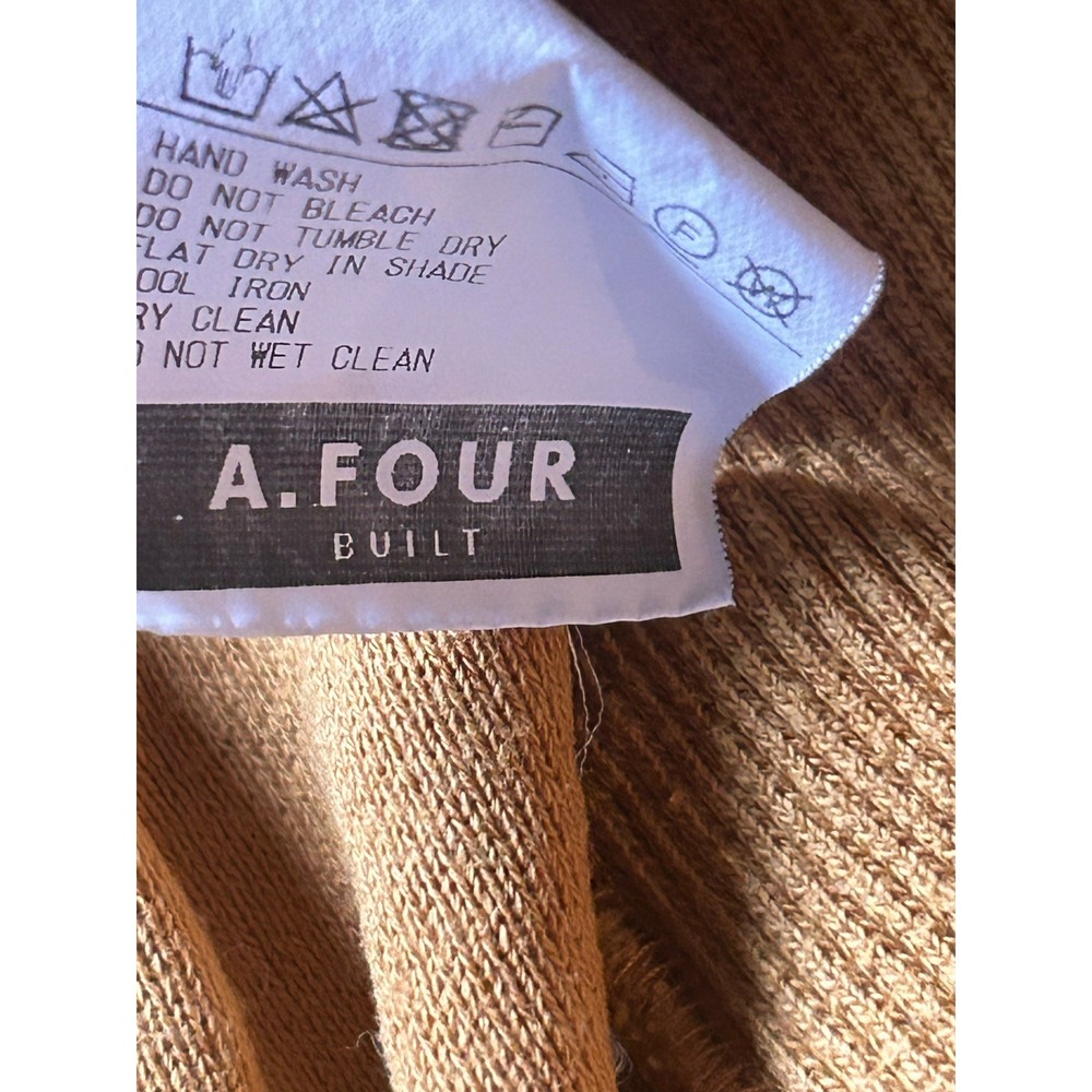 Emotionally Unavailable Crew Sweatshirt Medium Cream French Terry Mustard - Picture 6 of 12